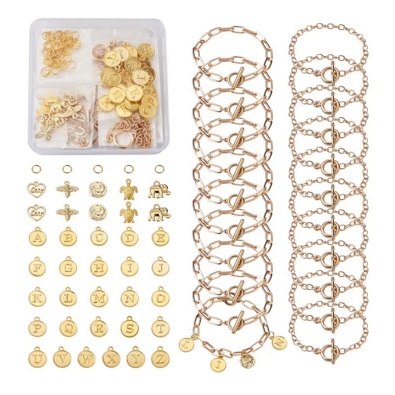 106 Pc Bracelets Making Kit with Cable Chain and Paperclip Chain