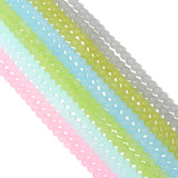 106pcs Natural Stone Two-tone Glass Beads for DIY Jewelry Making