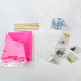 107PCS Epoxy Resin Molds Jewelry Making Kit Stirrers Droppers Cups Hooks Tools