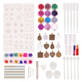 107Pcs DIY Jewelry Casting Mold Set for Pendant Necklace Keyrings Earring