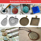 107pcs Silicone Resin Jewelry Casting Mold DIY Pendant Tools Set