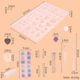DIY Jewelry Casting Mold Set Glitter Sequin Crystal Epoxy Molds