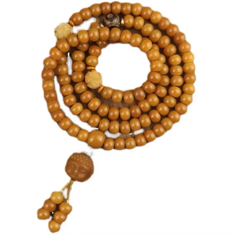 Natural Buddhist Wood Prayer Beaded Bracelet