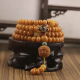 Natural Buddhist Wood Prayer Beaded Bracelet