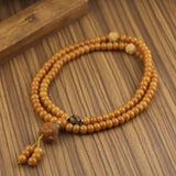 Natural Buddhist Wood Prayer Beaded Bracelet