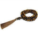 Buddha Beads Necklace Crystal Lapis Lazuli Jades Natural Round Stone Jewelry