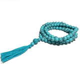 Buddha Beads Necklace Crystal Lapis Lazuli Jades Natural Round Stone Jewelry