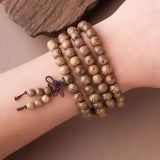 Buddhist Prayer Beads Necklace Wooden Bead Bracelet