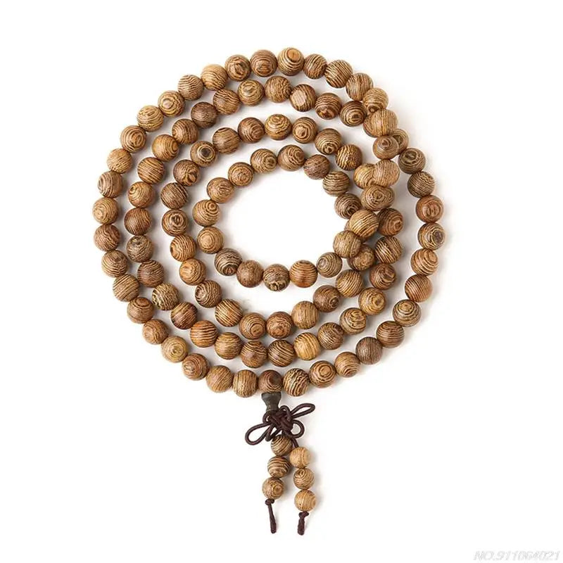 Buddhist Prayer Beads Necklace Wooden Bead Bracelet