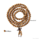 Buddhist Prayer Beads Necklace Wooden Bead Bracelet