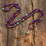 Japamala Beaded Necklace Meditation Yoga Spirit Tibetan Buddha OM Jewelry