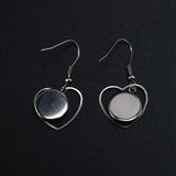 108Pcs Stainless Steel Earring Blanks with Bezel Trays and Glass Cabochons