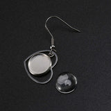 108Pcs Stainless Steel Earring Blanks with Bezel Trays and Glass Cabochons