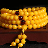 Blood Red Amber Gemstone Bracelet 8mm Buddhism Necklace