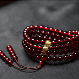 Blood Red Amber Gemstone Bracelet 8mm Buddhism Necklace