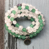 R-ose Quartz Green Aventurine Bracelet Love & Luck Jewelry