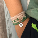 R-ose Quartz Green Aventurine Bracelet Love & Luck Jewelry