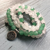 R-ose Quartz Green Aventurine Bracelet Love & Luck Jewelry