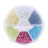 1080Pcs 6mm Colorful Alum Jump Ring DIY Necklace Crafts Accessories