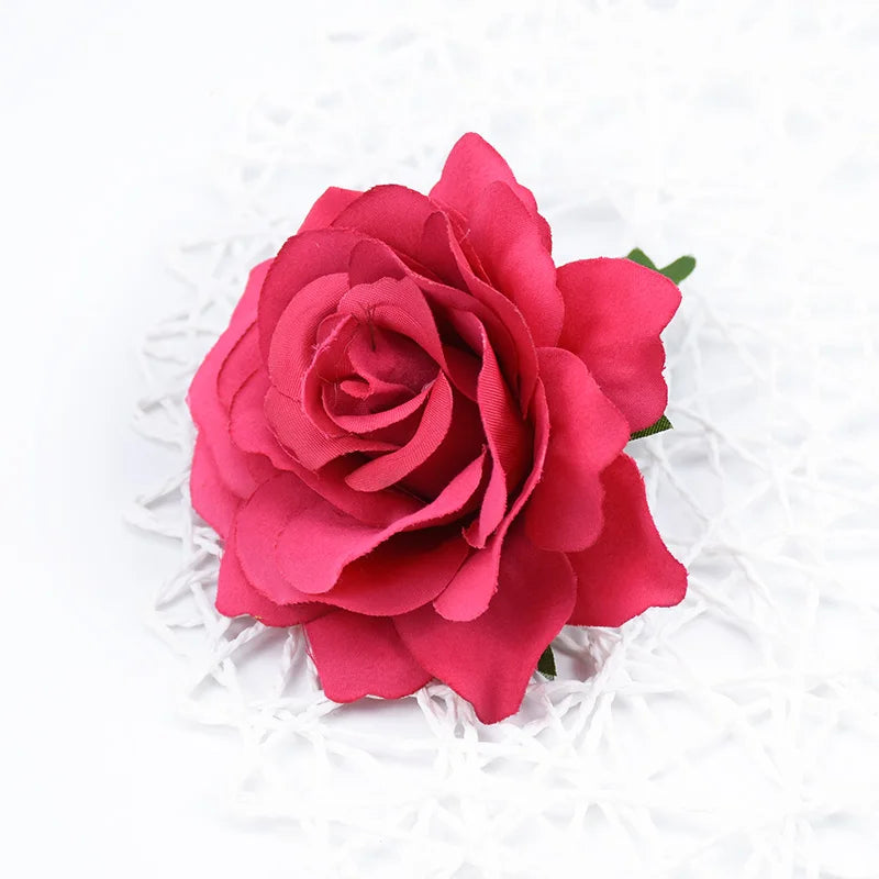 High Silk Roses Flower Wall DIY Brooch Bridal Accessories