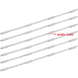 10M 2mm Silver Tube Chains Stainless Steel Link Chain DIY For Jewelry Making