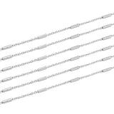 10M 2mm Silver Tube Chains Stainless Steel Link Chain DIY For Jewelry Making