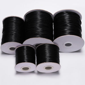 10M Waxed String Cord PU Leather Cord Braided Rope for DIY Necklace Bracelet