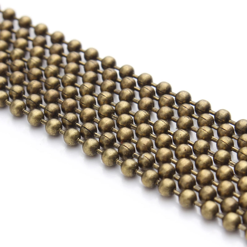 10M/Lot Metal Ball Beads Chain for Necklaces DIY Jewelry Making