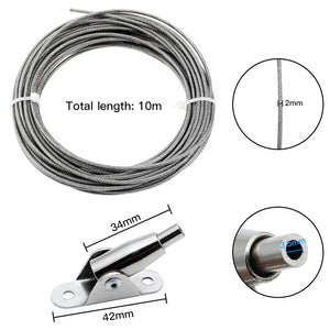 10M Stainless Steel Wire Rope Coated 2 mm Curtain Rope