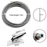 10M Stainless Steel Wire Rope Coated 2 mm Curtain Rope
