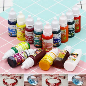 10ML Epoxy Resin Pigment UV Resin Coloring Dye Colorant Resin Pigment 15 Colors