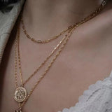 925 Sterling Silver Paper Clip Chain Choker Necklace 35+10cm