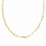925 Sterling Silver Paper Clip Chain Choker Necklace 35+10cm