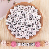 10MM Acrylic Letter Beads Cube Alphabet Jewelry Making DIY Name Bracelet