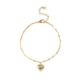 925 Sterling Silver Heart Chain Bracelet TLS317