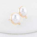 10MM 12MM 14MM 14K Brass Stud Earrings DIY Jewelry Findings
