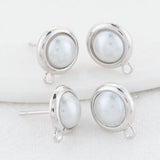 10MM 12MM 14MM 14K Brass Stud Earrings DIY Jewelry Findings