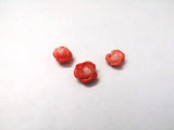 Pink Japan Sea Coral Carved Flower Pendant