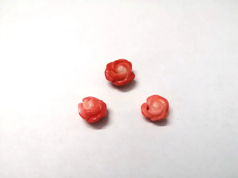Pink Japan Sea Coral Carved Flower Pendant