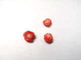 Pink Japan Sea Coral Carved Flower Pendant