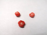 Pink Japan Sea Coral Carved Flower Pendant
