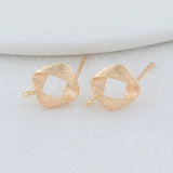 10MM 14K Plated Brass Stud Earrings DIY Jewelry Making Findings