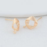 10MM 14K Plated Brass Stud Earrings DIY Jewelry Making Findings