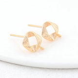10MM 14K Plated Brass Stud Earrings DIY Jewelry Making Findings