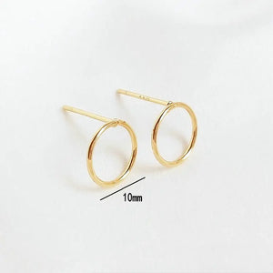10MM Round Stud Earrings High Jewelry Making Supplies Diy Accessories