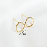 10MM Round Stud Earrings High Jewelry Making Supplies Diy Accessories