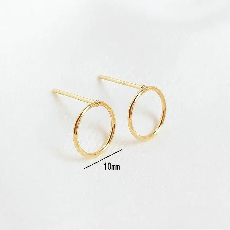 10MM Round Stud Earrings High Jewelry Making Supplies Diy Accessories