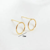 10MM Round Stud Earrings High Jewelry Making Supplies Diy Accessories