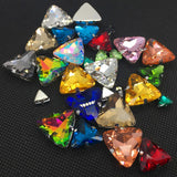 Triangle Rhinestone Glass Stone In Claw Setting For Sewing Wedding Dress