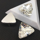 Triangle Rhinestone Glass Stone In Claw Setting For Sewing Wedding Dress